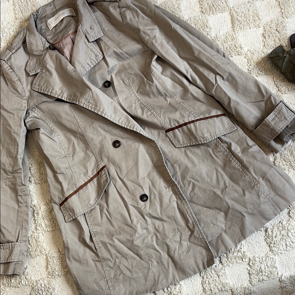 WoMen's Gray Trench Coat